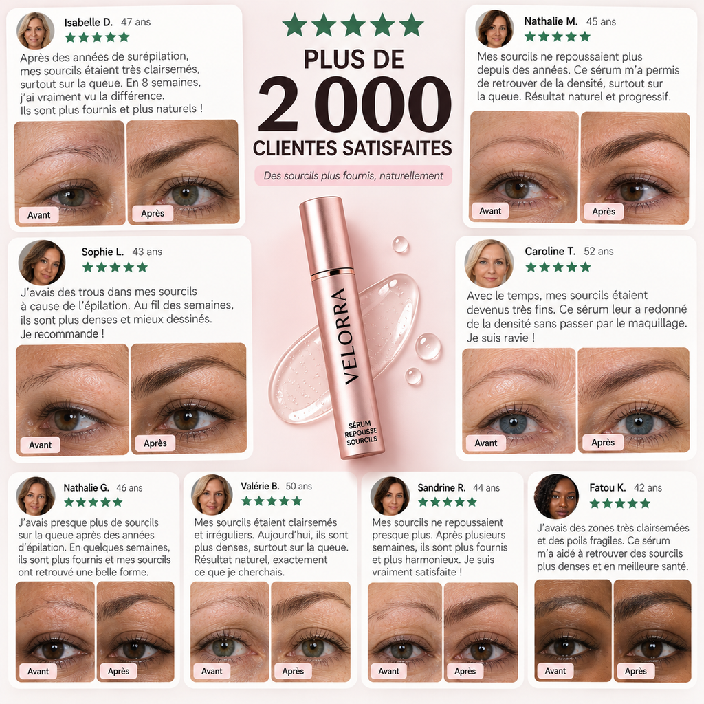 Sérum Croissance Sourcils — Repousse Naturelle en 4 Semaines