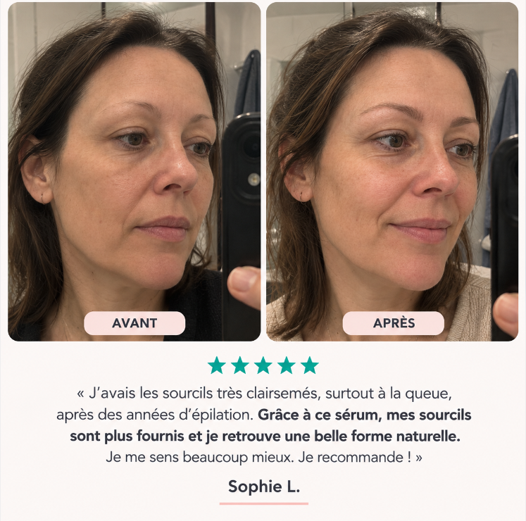 Sérum Croissance Sourcils — Repousse Naturelle en 4 Semaines