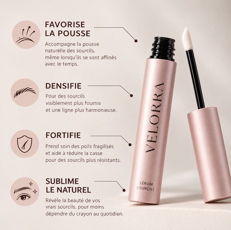 Sérum Croissance Sourcils — Repousse Naturelle en 4 Semaines